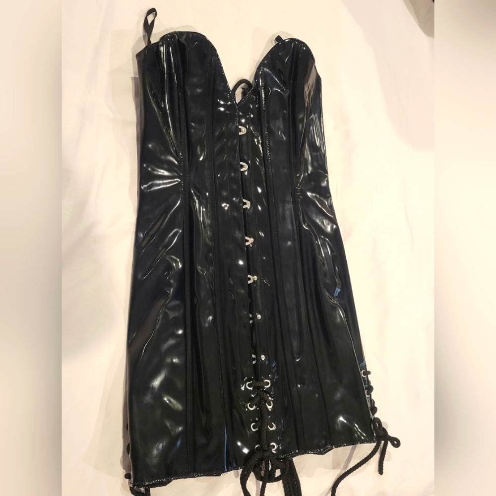 Pleather corset dress size S